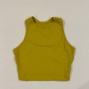 On Running Mustard Yellow Women's Crop Top Size Small New!!